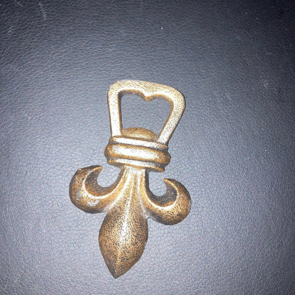 Antique looking Gold Fleur-de-Lis Bottle Opener